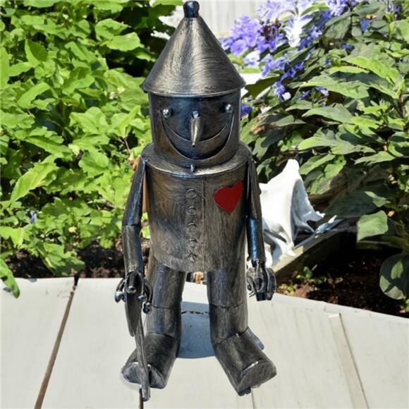 Tin Man Garden Decor Outdoor Statue Sculptures Metal Yard Art - Picture 1 of 8